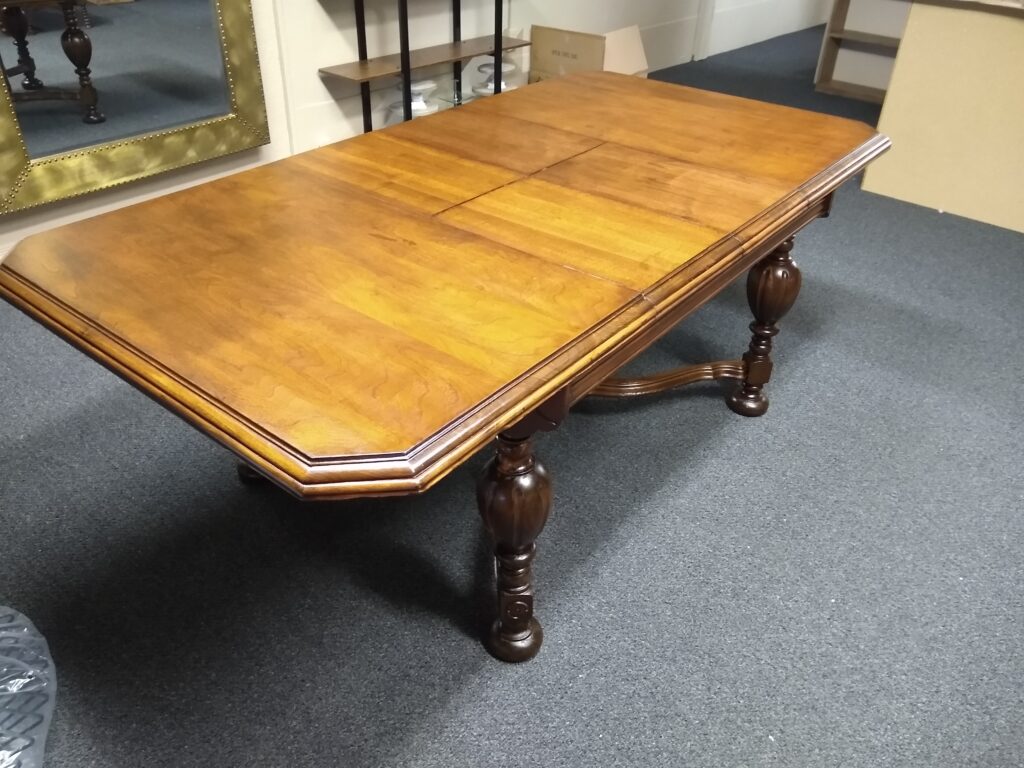 This antique walnut leaf table was completely restored by ScottTheCraftsman.